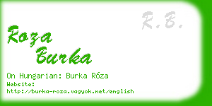 roza burka business card
