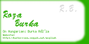 roza burka business card